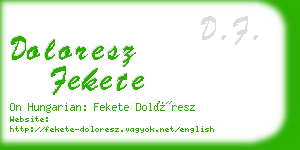 doloresz fekete business card